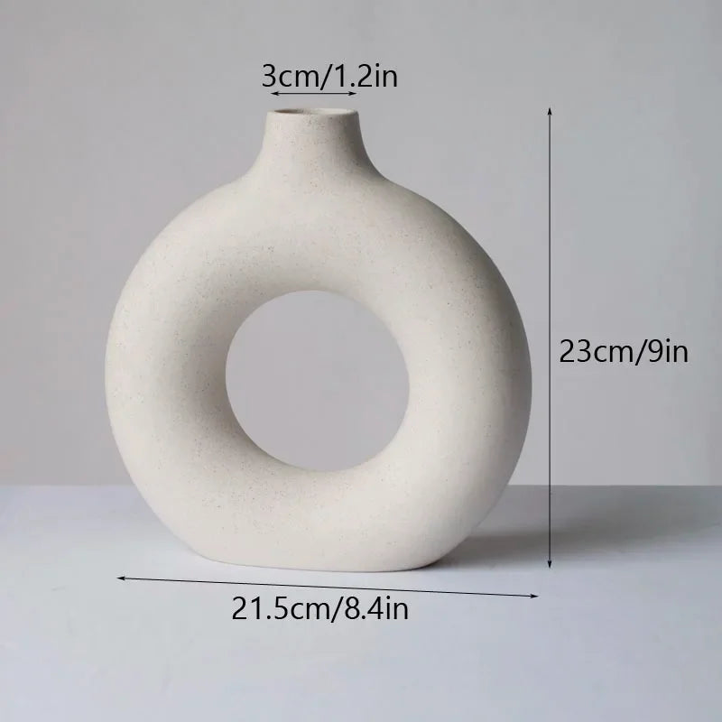 Circular Ceramic Vase 