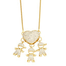 Mother's Necklace with Family Figure 