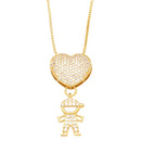 Mother's Necklace with Family Figure 