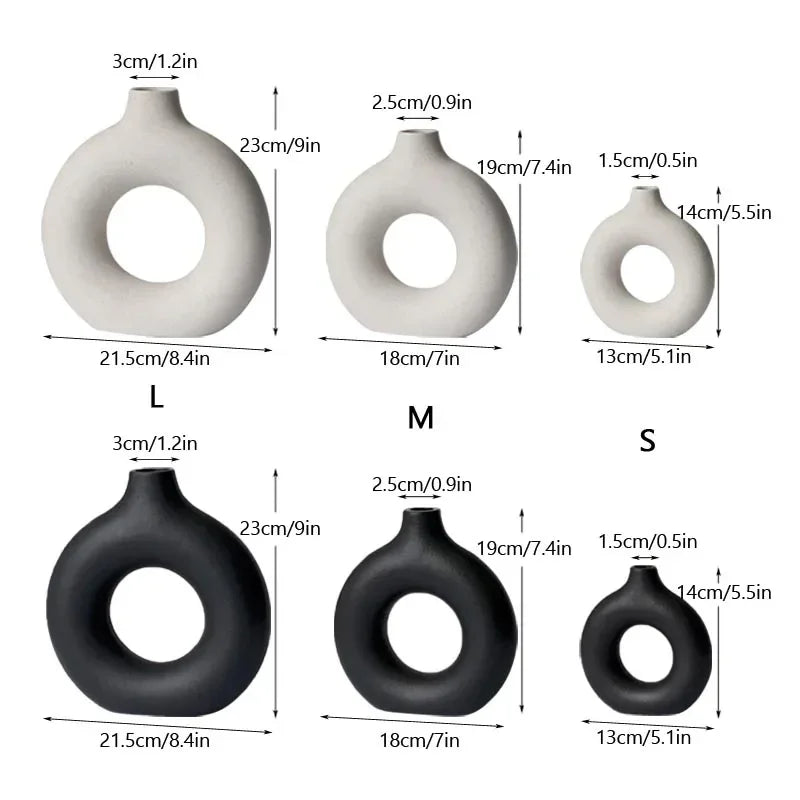 Circular Ceramic Vase 